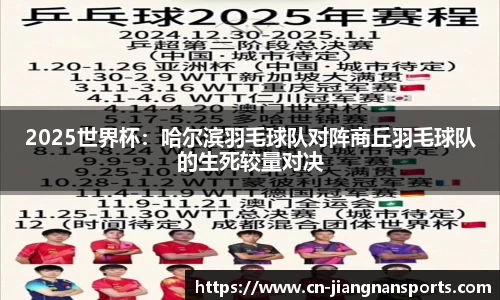 2025世界杯：哈尔滨羽毛球队对阵商丘羽毛球队的生死较量对决